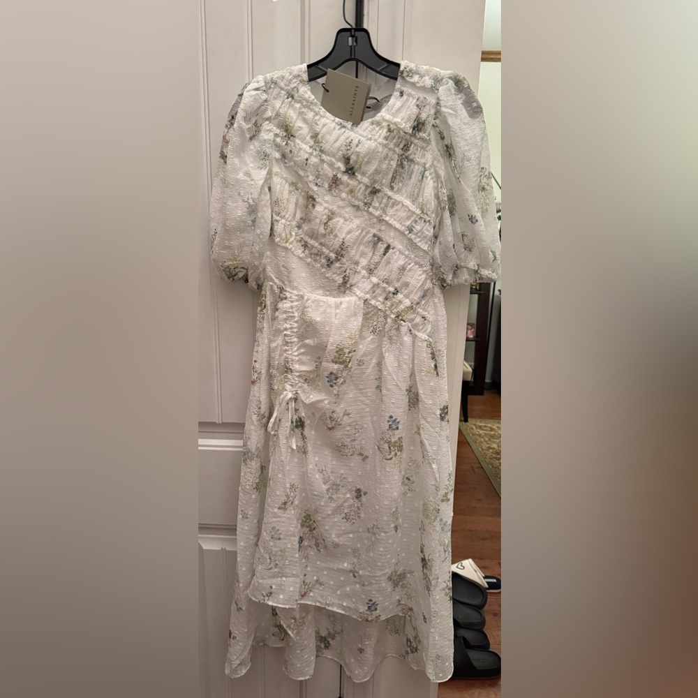 All saints Elegant White Floral Dress